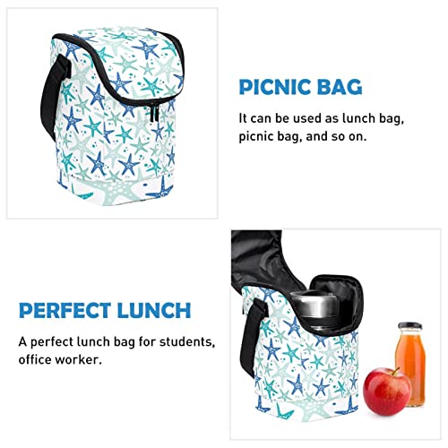Bolsa de almuerzo con estrellas de mar para picnic y excursiones 3