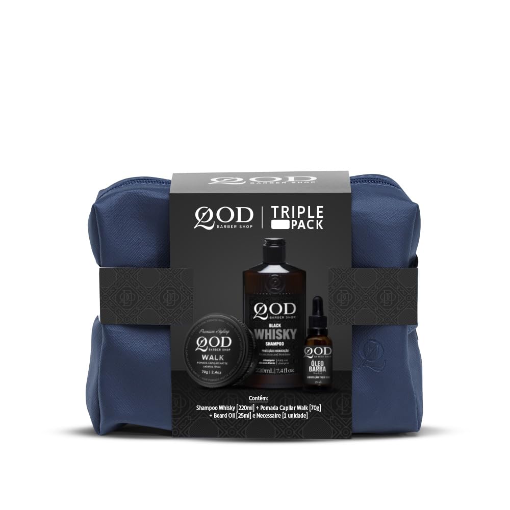 QOD Barber Shop – Kit Triple Pack – Pomada Capilar Walk 70g + Shampoo Whisky 220ml + Óleo Hidratante para Barba 25ml em promoção! Veja a oferta e mais achadinhos de Cabelos masculinos 3 Hoje é o melhor dia para comprar QOD Barber Shop – Kit Triple Pack – Pomada Capilar Walk 70g + Shampoo Whisky 220ml + Óleo Hidratante para Barba 25ml com aquele preço maroto! Promoção! Aproveite a oferta! 3