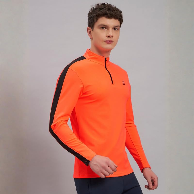 Image of ATICX Polyester Full Sleeve Compression High Turtle Neck Sports Jersey T Shirt for Men - Quick Dry Fit Gym Workout Top for Running, Swimming, Training, Cycling, Football, Badminton