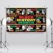 Sunwer Black History Month Photo Booth Backdrop African American Inspirational Wall Posters Classroom Bulletin Board Hanging Banner (5.9×3.6ft)
