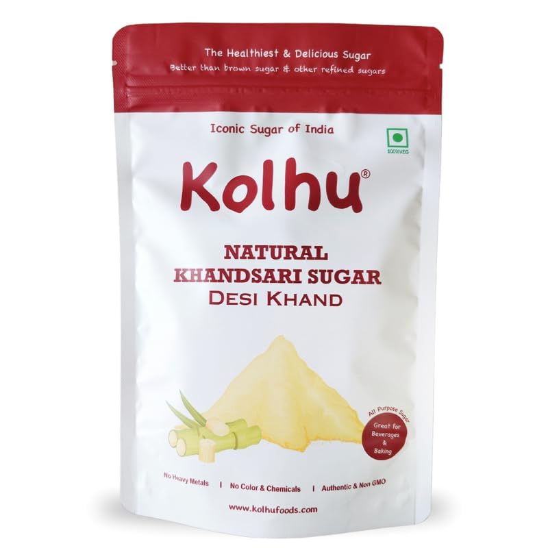Image of Kolhu Natural Khandsari Sugar, Desi Khand 2.5Kg (5x500g)