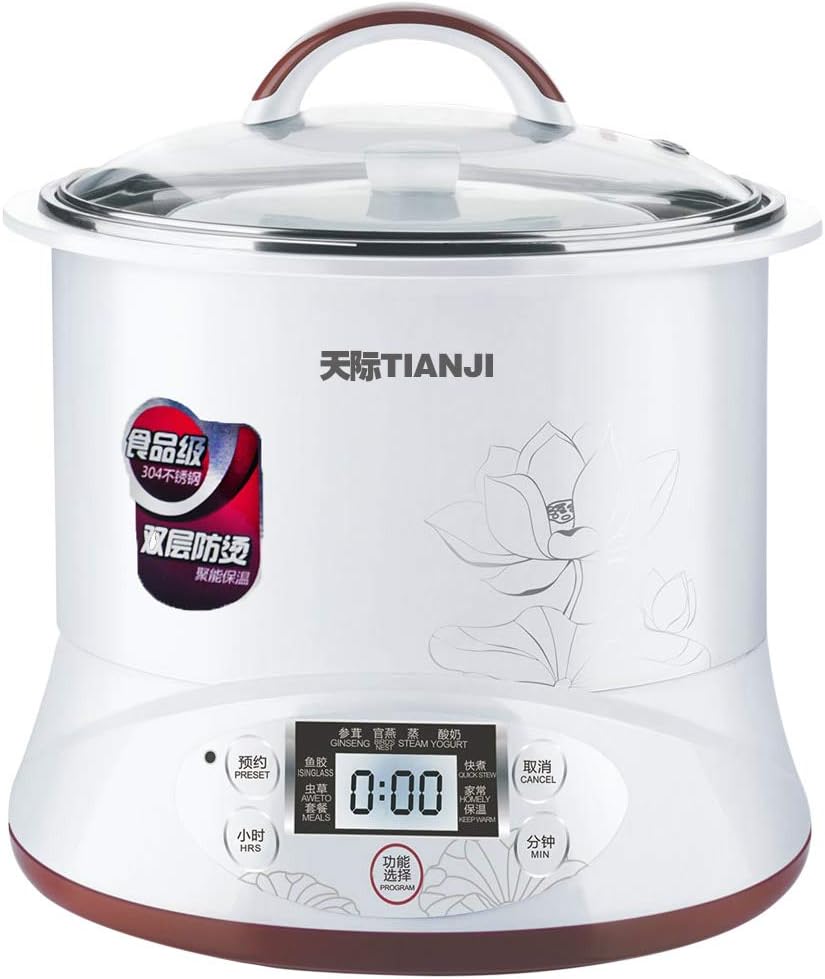 TONZE FBA_COMINHKPR92575 Slow Cooker Soup Maker, 2.2L, White