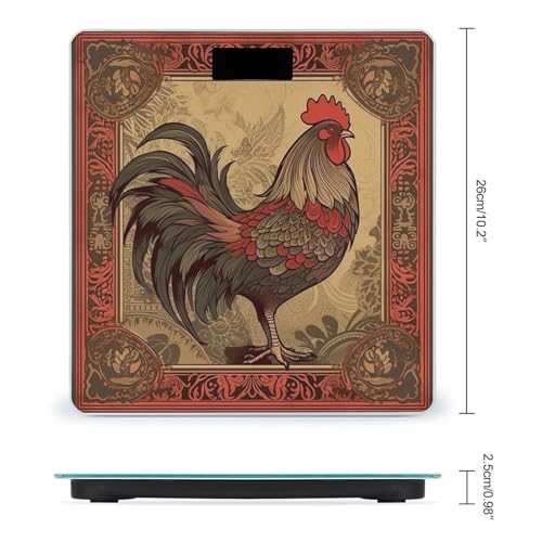 Báscula digital para baño con capacidad de 400 lb y diseño ilustrado miniatura 2