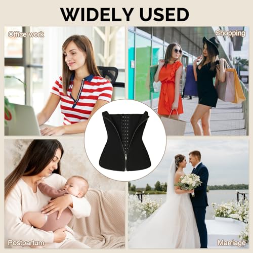 BQMEZRNUS Waist Trainer Corset Women Body Shaper，Sweat Belt Shapewear for Women Corset Shapewear Black Underbust Tummy Tucker for Weight Loss - Image 6