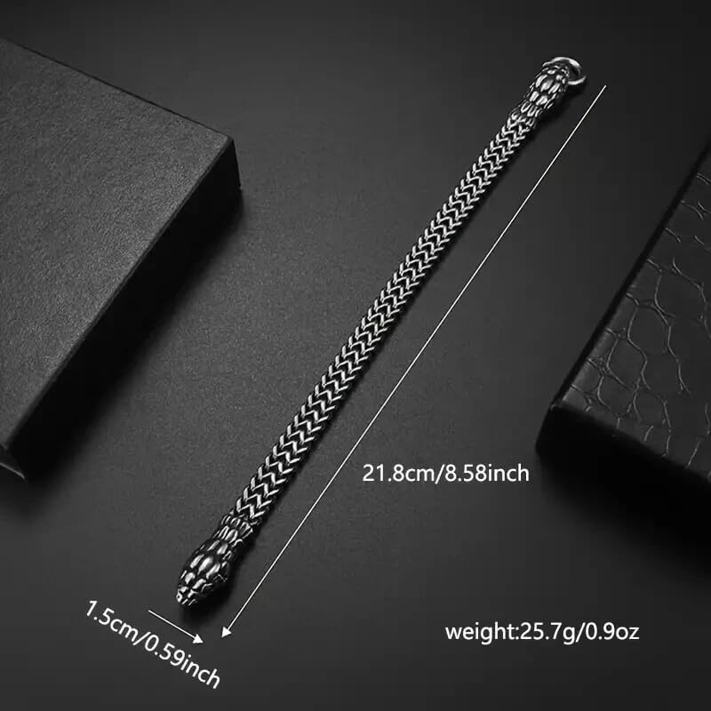 Elegant Titanium Steel Fashion Jewelry Charms Unique Cobra Snake 8.5" Bracelet Affordable Matching Bracelets Elegant Accessories Daily Wear Jewelry Sleek Minimalist Designs