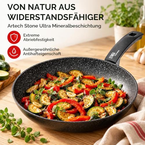 30 cm Pfanne QUISELLE Etnea? (Stein Effekt Alet 004), Schwarz – Ansicht 3