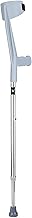Dr. TORSO Elbow Support Walking Stick | Height Adjustable | with 100% Aluminum Body | Crutch for Fractured Leg Patient | Men/Women/Old Age People (Grey)