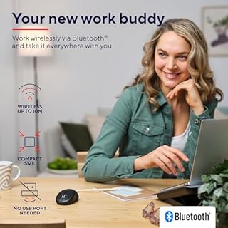 Trust Primo Mouse Bluetooth, Mouse Wireless per Laptop, 1000-1600 DPI, per Mano Sinistra e Destra, Batterie Incluse, Mouse Senza Fili Compatto per PC, Computer, Mac, Android - Nero