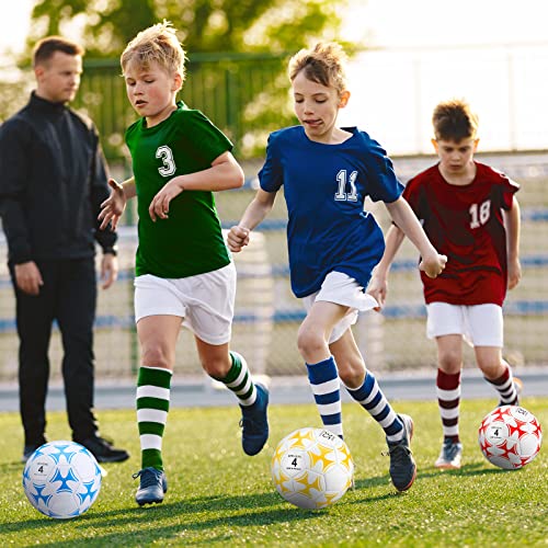 Deekin 6 Pcs Soccer Ball With Pump Official Outside Sport Soccer Ball Machine Stitched Ball For Game Training Practice (Size 5) #TOP5