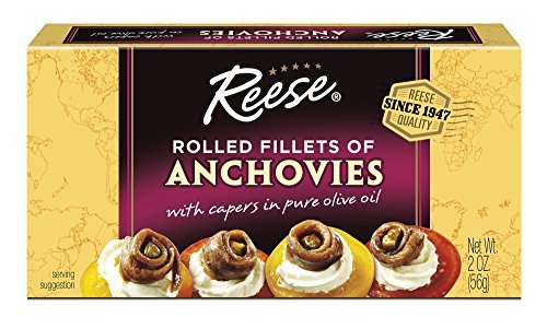 Reese Rolled Anchovies, 2-Ounce, 10-Count Cans by Reese