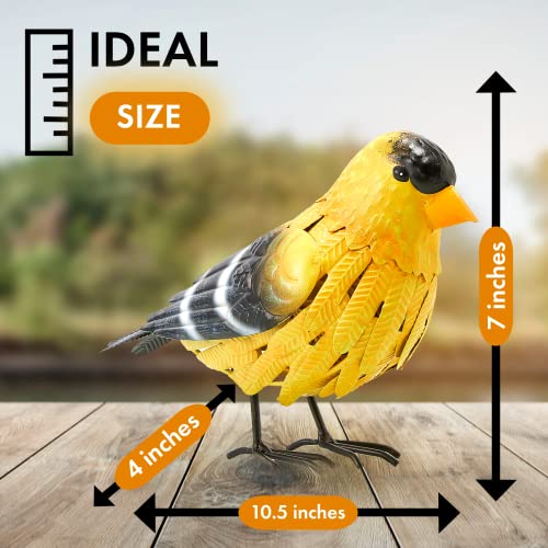 American-Goldfinch-Metal-Garden-Bird-Yard-Sculpture-Art-Large-Realistic-Standing-Gold-Finch-Bird-Outdoor-Fall-Winter-Spring-Summer-Decoration-Decor-Perfect-and-Sympathy-Gifts American Goldfinch Metal Garden Bird Yard Sculpture Art Large Realistic Standing Gold Finch Bird Outdoor Fall Winter Spring Summer Decoration Decor Perfect and Sympathy Gifts