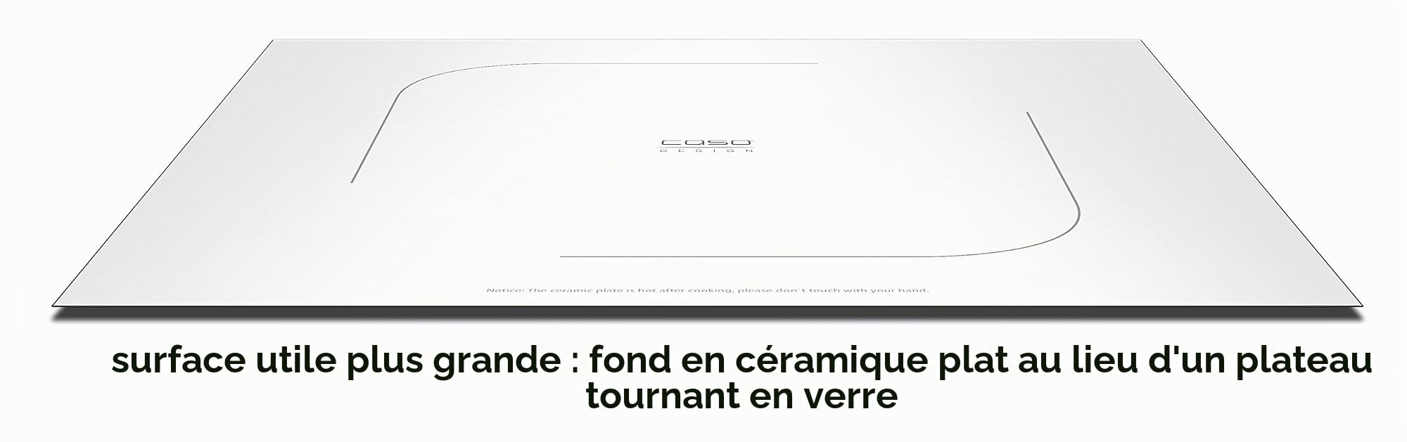 CASO Micro-ondes MCG30 Ceramic Chef 3 en 1 avec grill + air chaud 2100W 30L, base en verre borosilicaté, grille pour 2 niveaux, fonction four jusqu'à 200°C, acier inoxydable, argent