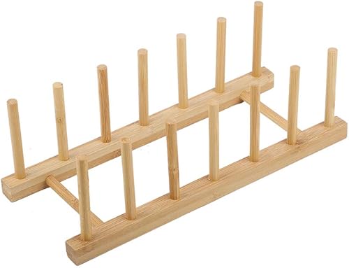 Estante de drenaje de platos, estante de almacenamiento para tazas, estante de almacenamiento de libros para tapas de ollas de cocina, platos,