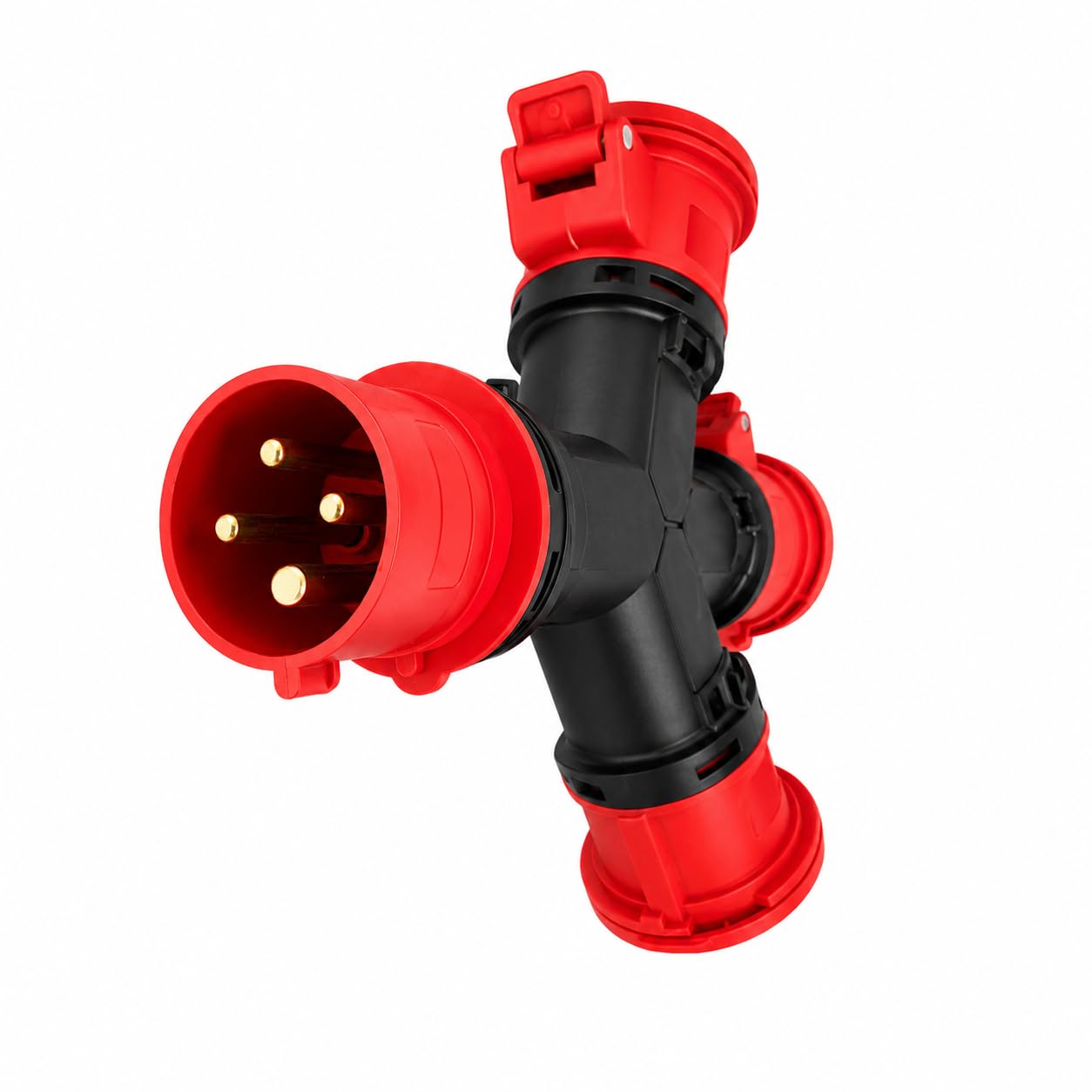 Adaptador CEE Caravana y Camping - Enchufe Industrial 3 Tomas 3P+T 16A IP54 380V SpeedPRO