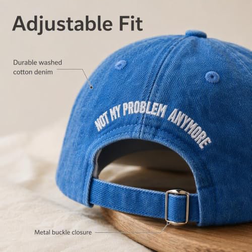 Image of Officially Retired Hat for Men Women Ritirement Gift, Embroidered Not My Problem Anymore Baseball Cap