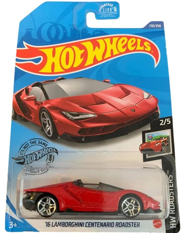 Image of Hot Wheels 16 Lamborghini Centenario Roadster HW Roadster Ages 3 and Up 170 /250 (Red)