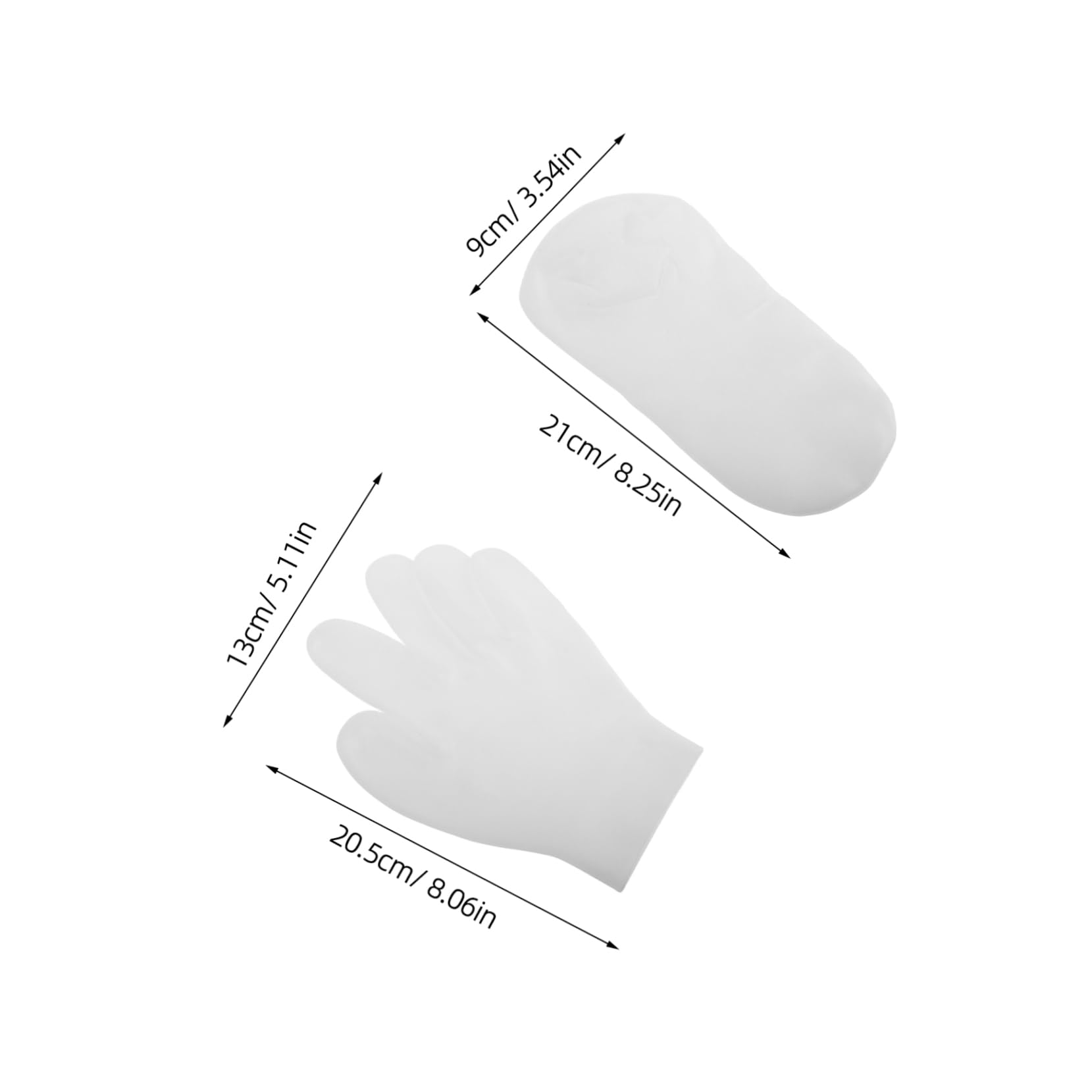INOOMP 8 Piedi in Silicone Idratanti Gel per Secca e Rugosa Guanti Morbidi Riutilizzabili per Esfolianti Protettive Spiaggia per e Donne