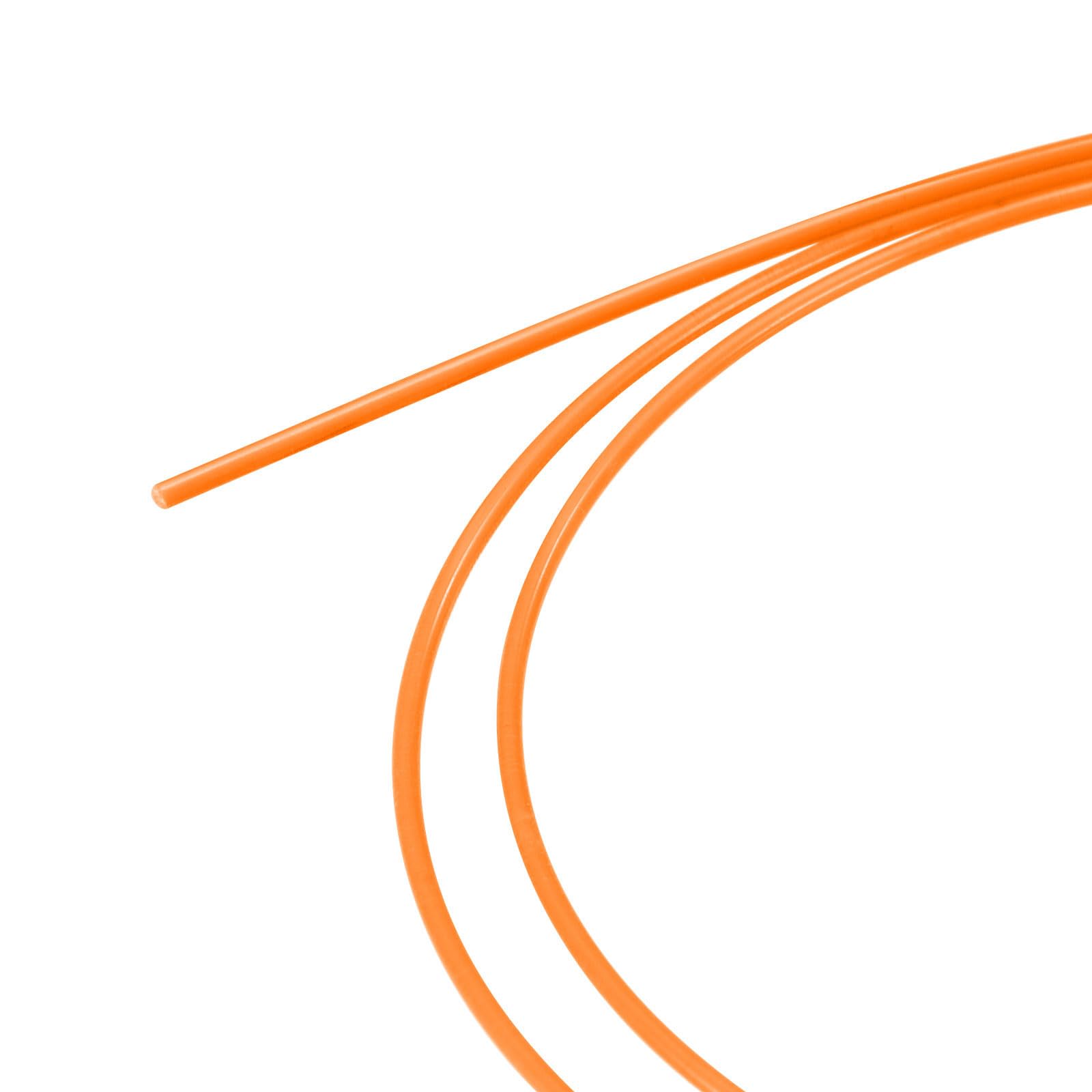 sourcing map Fiber Optic Rods PMMA 1mmx15cm for Sight Filament Fluorescence Orange 1 Set Pack of 5