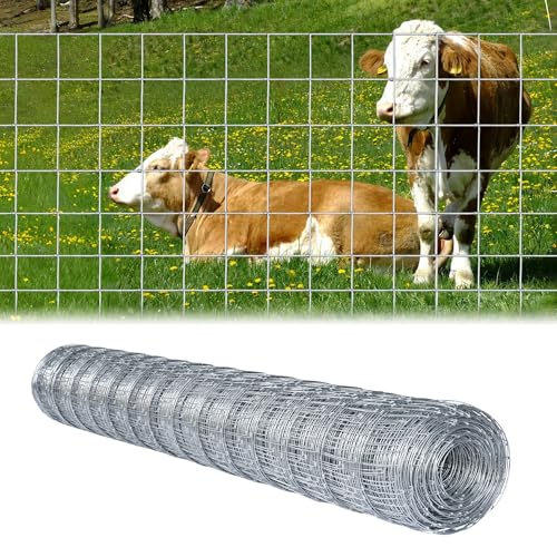 51TzFCw25PL. SL500 Livestock Fence, 6ft x 100ft Galvanized Cattle Fence, Heavy Zinc Coating Wire Fencing,Farm Fence for Hog Goat Deer Horse