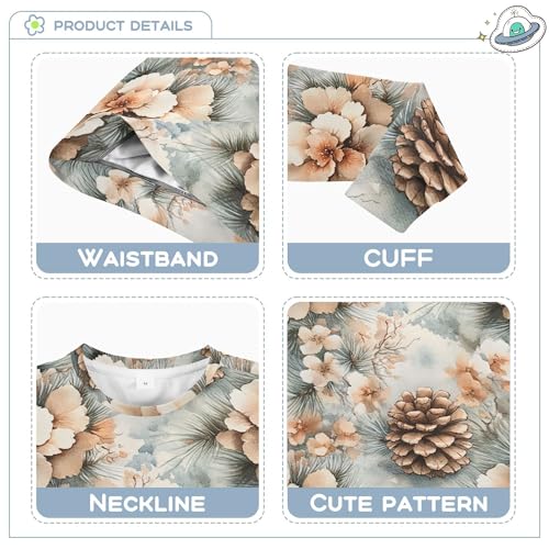 JUNZAN Spring Flowers Maine White Pine Cone Kids Boys Hoodie Sweatshirt Long Sleeve Kids Hoodies Boys Sports 4T3