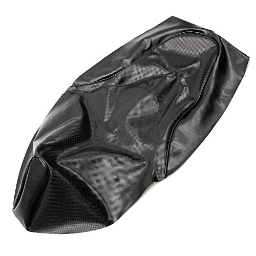 ヤマハ対応 マジェスティS/S-MAX 張替え用 シートカバー 黒ディンプル 黒バイピング (トクトヨ)Tokutoyo