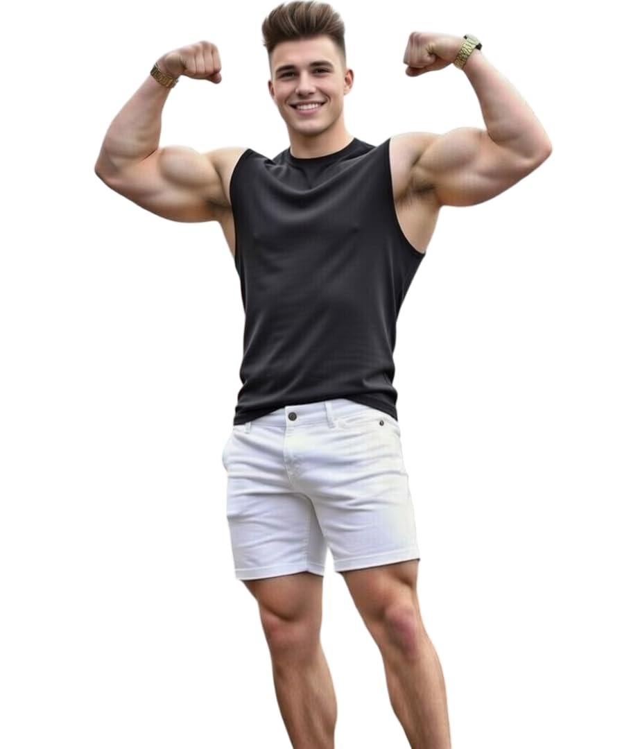 Mens Polyester Gym Vest Regular Fit Sleeveless Tank Top Workout Running Training Sando Undershirt Athletic Wear Round Neck Lightweight Quick Dry Summer Activewear-image-14