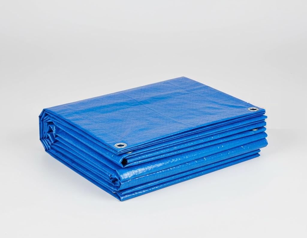 Supergift.com Blue Heavy Duty Tarpaulin Waterproof Cover Tarp Ground Camping Sheet Tent (5X8m)