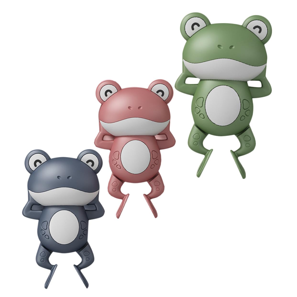 Jouet de Bain Grenouille à Remonter, Lot de 3 en Plastique