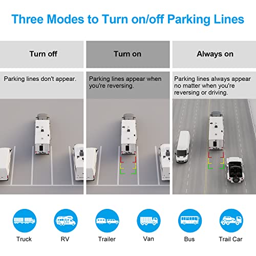 Image of Fookoo 4K RV Backup Camera System, 10.36 inch Touch Screen Monitor, HD 1080P Front Rear Side View Cameras, Recording Bluetooth MP3 MP5 Parking Lines Waterproof for RV /Trailer /Bus - D1036