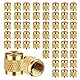 Gorise 50Pcs 1/4 Flare-Out Kappe Runde Easy-Mount Kältemittel Kappe mit Neopren O-Ring-Dichtung für HVAC Bonnet Caps Messing für Pflanzen Kühlschränke Wasserleitungen und mehr