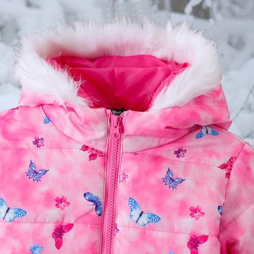 Baby Girl Winter Jacket Toddler Hooded Cute Printed Unicorn Coat Outdoor Ski Jacket Snow Suit3