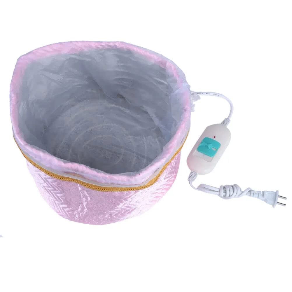 GaxQuly Spa cap Electric Heat hair care thermal treatment with beauty steamer nourishing heating cap for spa at home travel hair steamer for women (Spa cap Electric) 4
