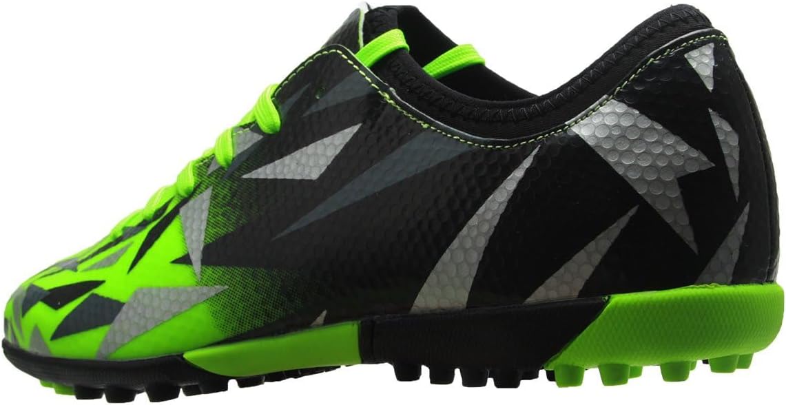 Youth Kids' Turf Soccer Cleats Shoes Indoor Football Casual Outdoor Sports (Little Kid/Big Kid) 75523 (Green, Big Kid, 5.5, Numeric, US Footwear Size System, Medium)