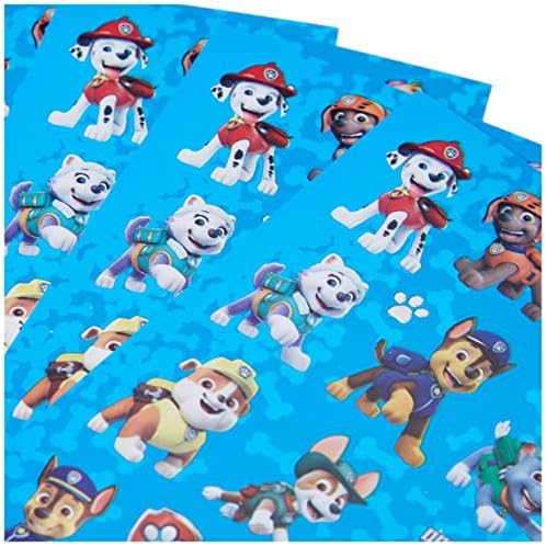 Paper Projects Paw Patrol Party Bag Sticker Bundle (18 Sheets) | Perfect for Childrens Parties and Stocking Fillers | Can be Used for Decoration and Scrapbooking, Blue, 12.5cm x 7.5cm