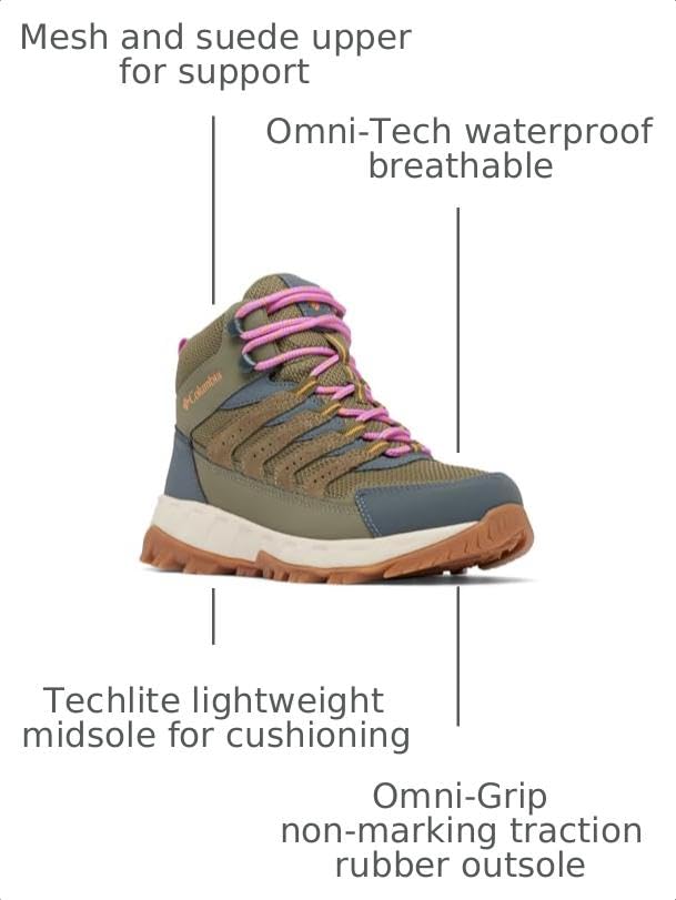 Image of Columbia Women's Strata Trail Mid Waterproof Hiking Boot