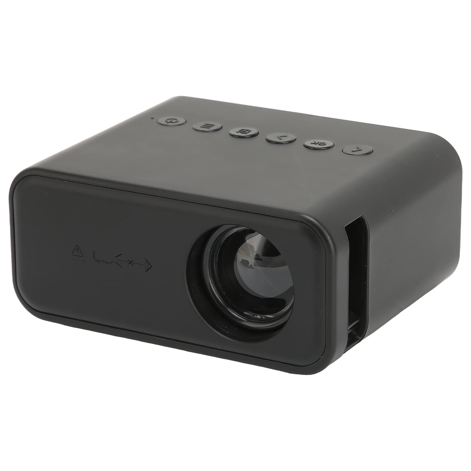 Mini Projektor Obsługa 1080P, Przenośne Kieszonkowe Kino Domowe, Wbudowany Głośnik, 60-calowy Wyświetlacz do Gier Filmowych na świeżym Powietrzu (BLACK)