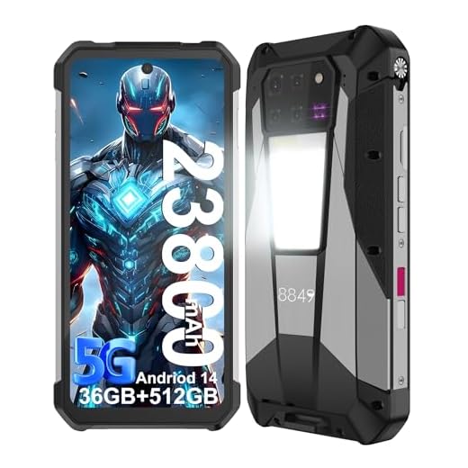 8849 Tank 3 Pro Rugged Smartphone 2024, 23800mAh Rugged Projector Phone 97dB Loud Speaker, 36GB+512GB Dual Sim 5G Android 14 Unlocked Mobile Cell Phones 6.79" Big Screen, Camping Light/2TB Expand/OTG