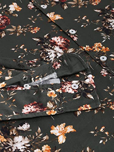 Image of Dennis Lingo Men's Printed Slim Fit Satin Casual Shirt with Spread Collar & Full Sleeves
