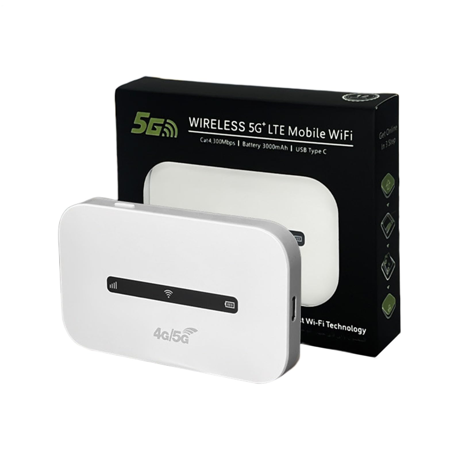 Mobile WiFi Router, High-Speed Portable Internet Hotspot Device With Card Slot, Travel WiFi Hotspot For Working, Study, Business, Home, Car, Outdoor Use, 3.86x2.32x0.71 In