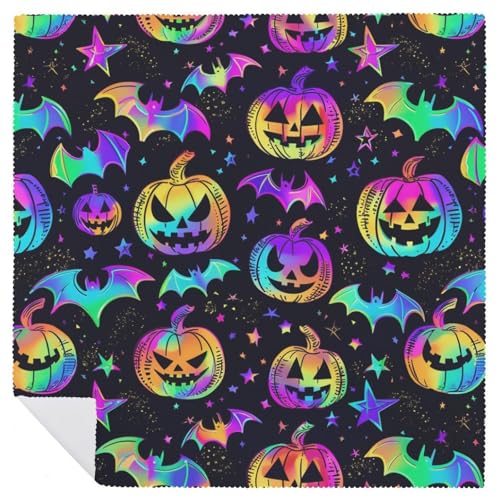 Servilletas de tela con estampado de calabazas y murciélagos, pack de 6 miniatura 6