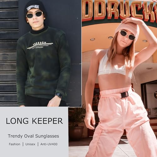 Long Keeper Retro Oval Sunglasses -Vintage Women Trendy Metal Frame Sunglasses Classic 90s Small Sun Glasses UV400 Protection4