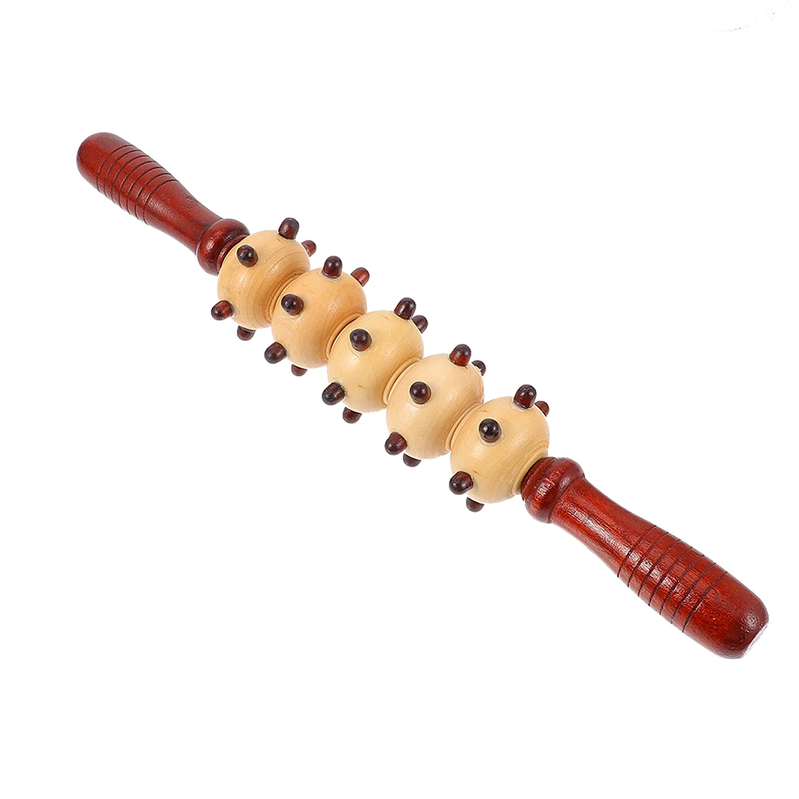 DOITOOL Massagers Handheld Wooden Roller Belly Fat Roller Handheld Roller Manual Wooden Facial Full Body Massage Stick Roller for and Men Masajeador De Pies