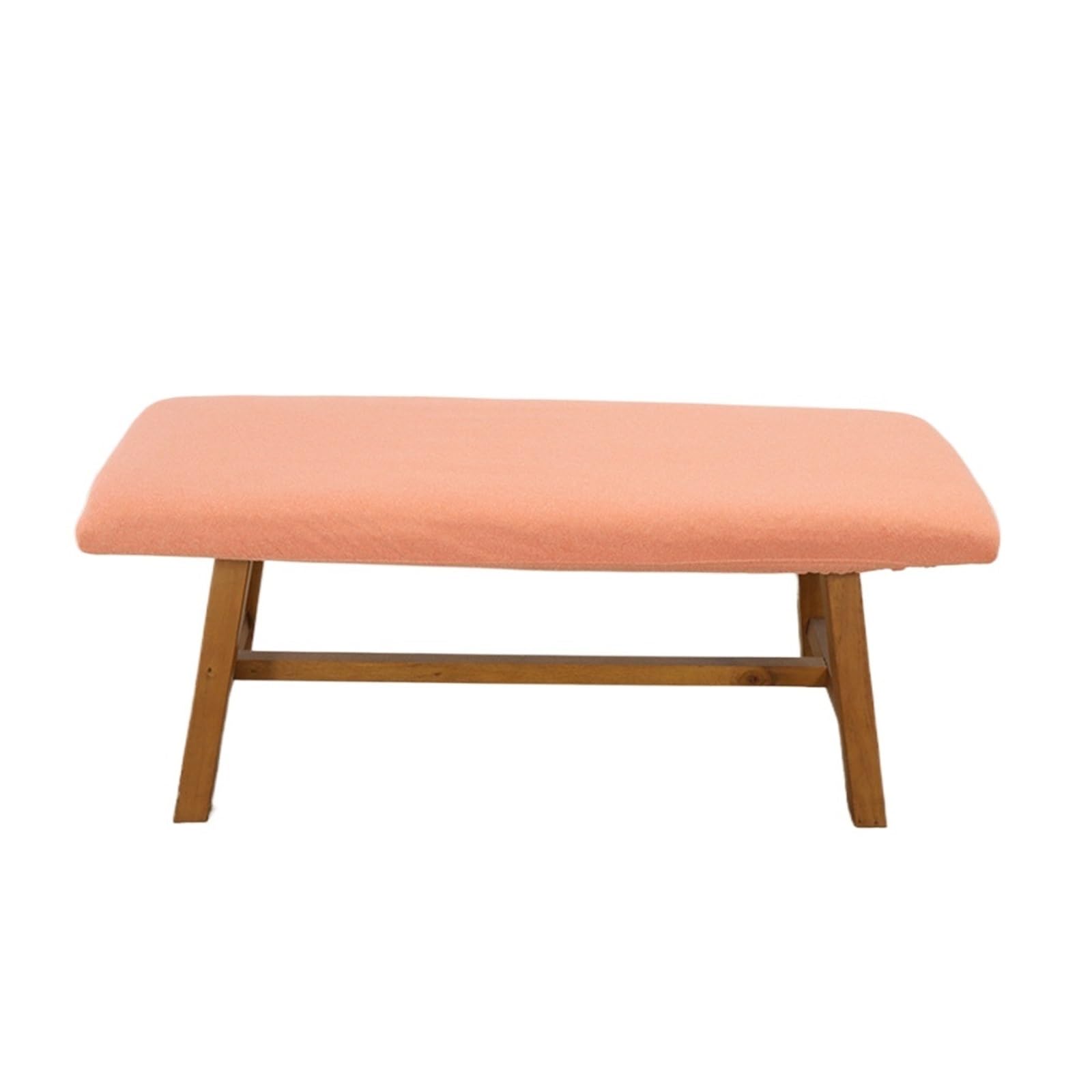 Zgcrumphant Orange Bench Slipcover Footstool Cover Solid Color Stool Case