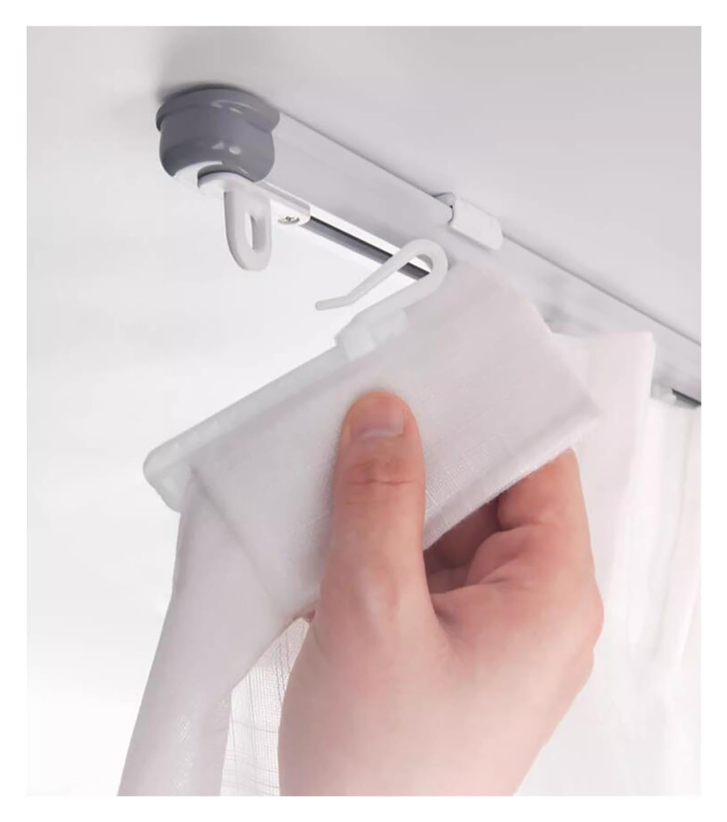 Sistema di binari per tende flessibile resistente, montaggio a soffitto/parete