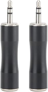 Sanpyl Adaptador de áudio balanceado, 2 pçs conector adaptador de áudio balanceado macho para banhado a ouro mini XLR 3 pinos macho adaptador de áudio balanceado com revestimento de liga de zinco