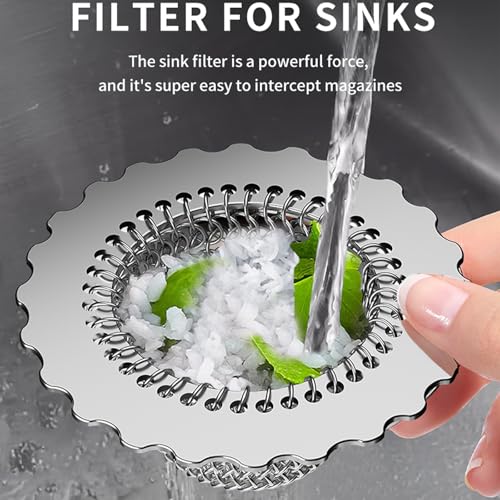 Colador de acero inoxidable para fregadero de cocina miniatura 7