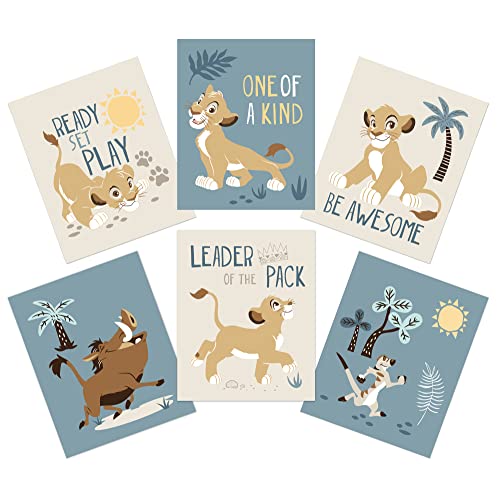 Image of Lambs & Ivy Disney Baby Lion King Unframed Wall Art - Simba/Timon/Pumba