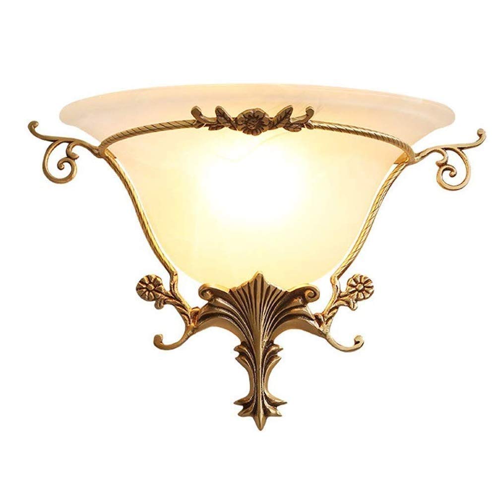 HXYSXHJUO Wall Lamps, Retro Luxurious E27 Lamps European Style Lantern Living Room Bedroom Bracket Light Stairs Tv Background Copper Lights Quality Decoration Sconce