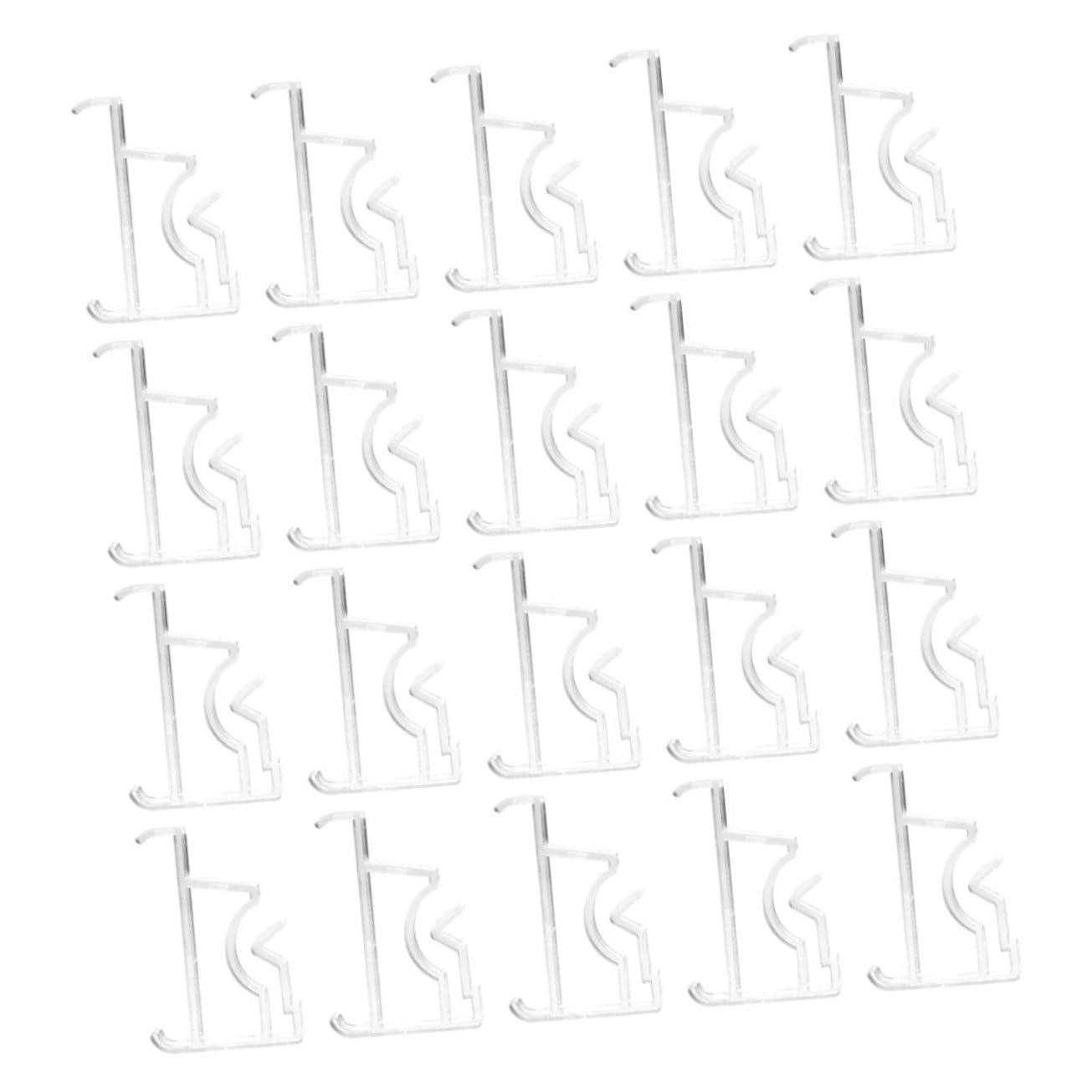 Zerodeko 20pcs Clear Plastic Blind Clips for Curtains and Valances Hidden Clips for Vertical Horizontal Blinds for Home Office Window Drapery Accessories