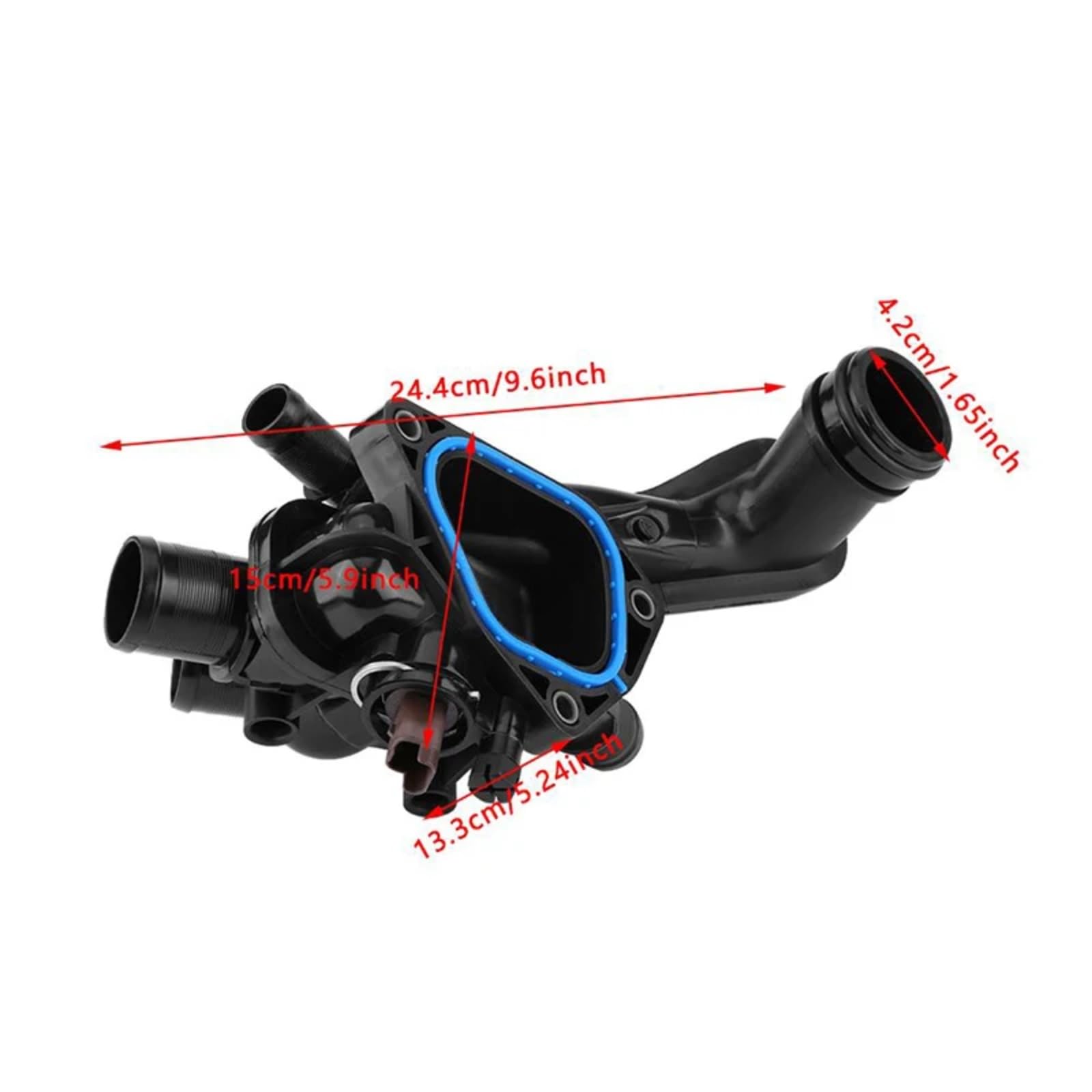 Termostato Motore Flangia Acqua Regolatore Liquido Raffreddamento Con Scatola 11537534521 Compatibile Con Peugeot Per 308 508 2008 3008 1336Z6 1336.Z6 Termostato motore alloggiamento